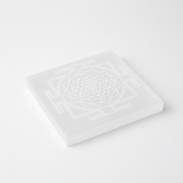 Shree Yantra Selenite Plate