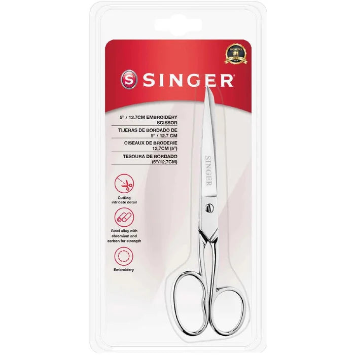 SINGER® 5in / 12.7cm Embroidery Scissor - Maple Leaf Quilting Company Ltd.