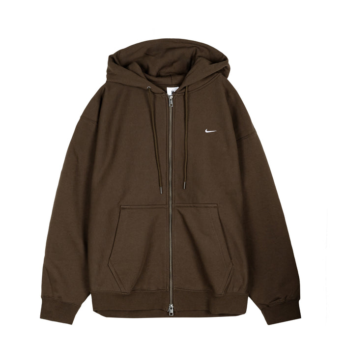 Nike	Solo Swoosh Full-Zip Fleece Hoodie (Dark Hazel / White)