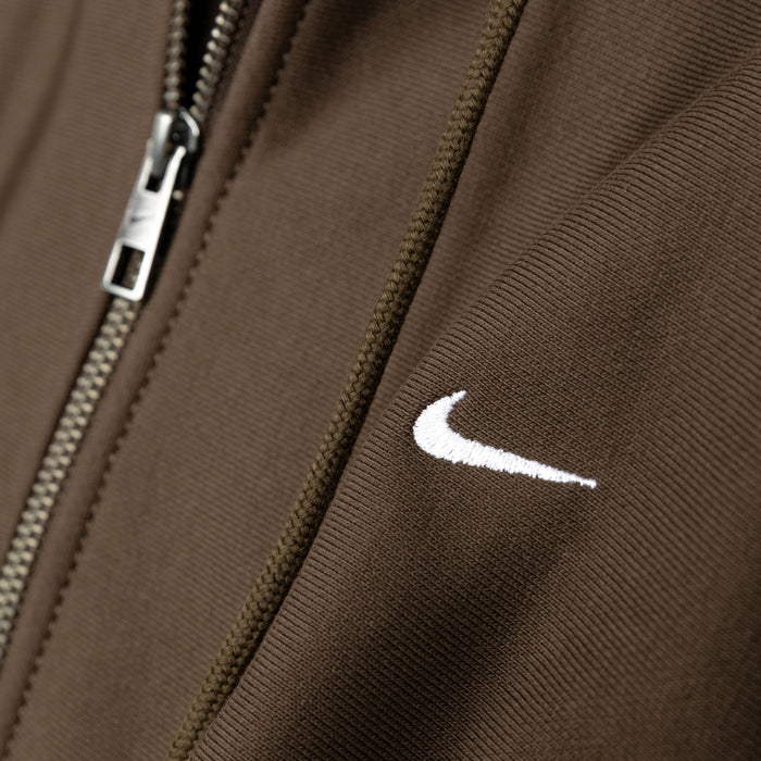 Nike	Solo Swoosh Full-Zip Fleece Hoodie (Dark Hazel / White)