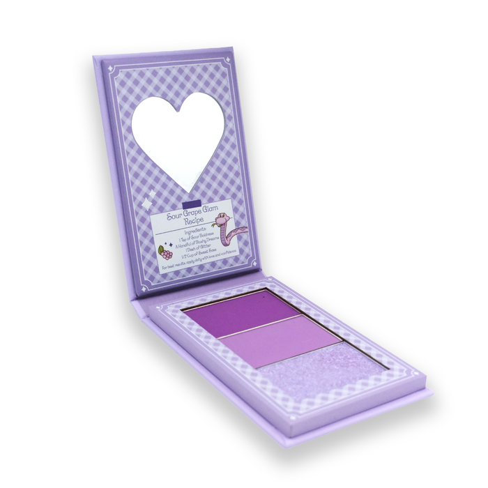 Sour Grapes Blush & Eyeshadow Palette - Strawberry Shortcake X Glisten Cosmetics