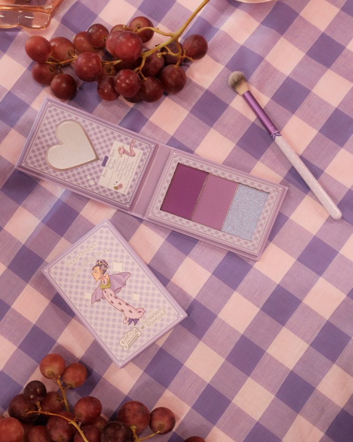 Sour Grapes Blush & Eyeshadow Palette - Strawberry Shortcake X Glisten Cosmetics