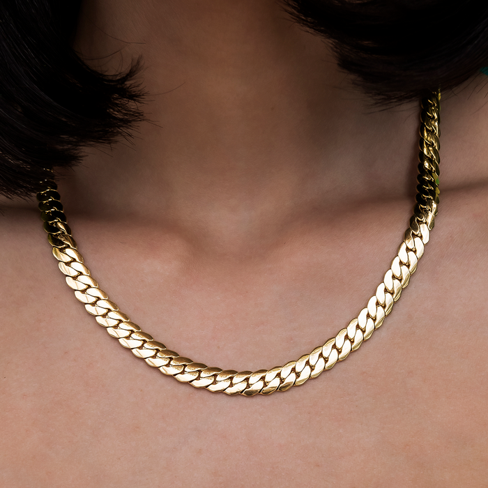 South Beach Cuban™ Necklace in Yellow Gold- 8mm