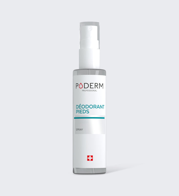 Spray déodorant pieds Poderm au tea tree pour pieds sains