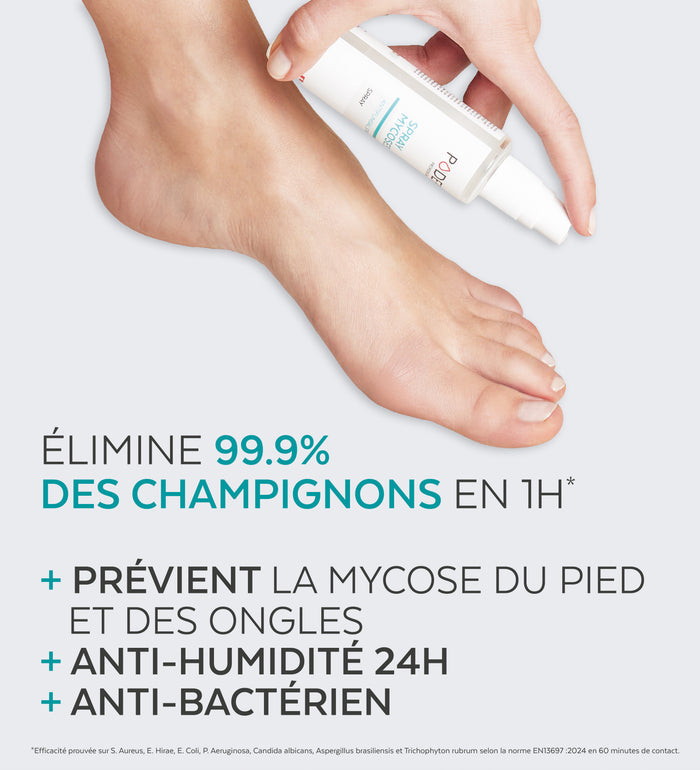 Bénéfices du spray mycoses 3 en 1 Poderm pieds ongles chaussures