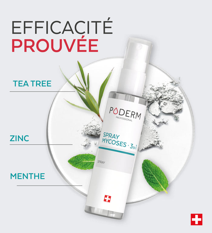 Résultats du spray mycoses 3 en 1 Poderm efficacité prouvée