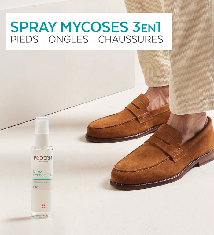 Gamme traitement mycoses Poderm spray stylo et sérums