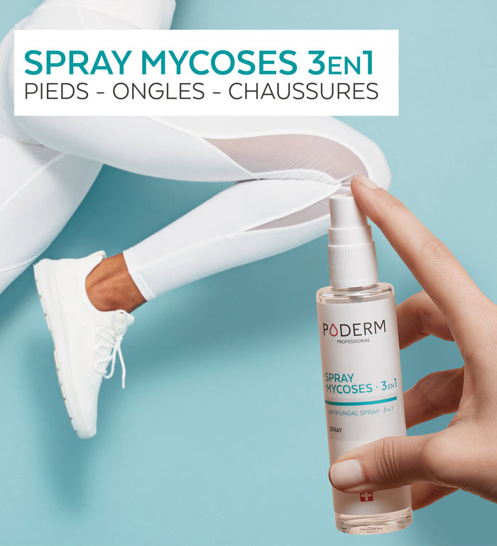 Spray mycoses 3 en 1 Poderm en situation lifestyle
