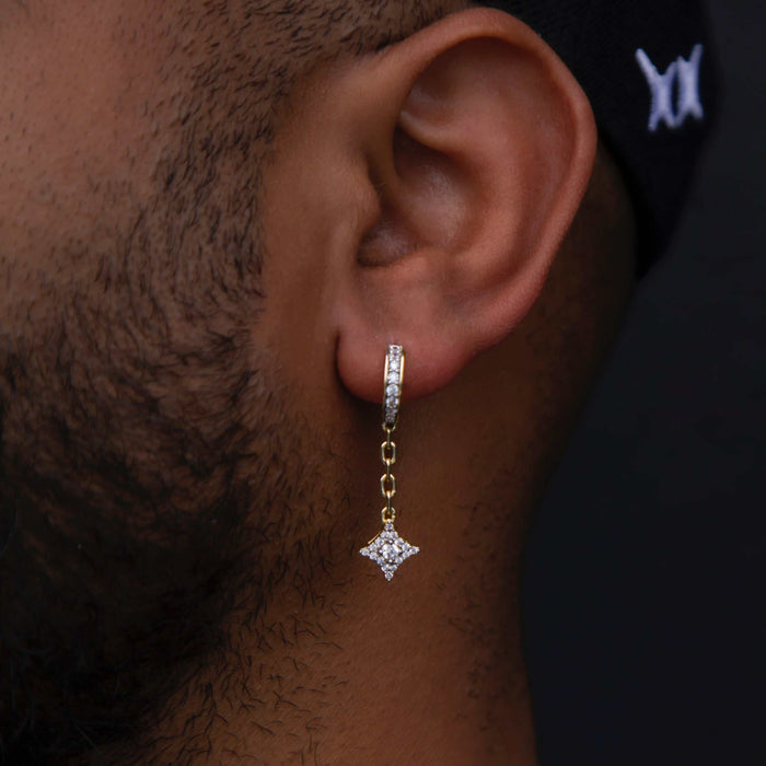 Star Drop Hoop Earrings - The GLD Shop