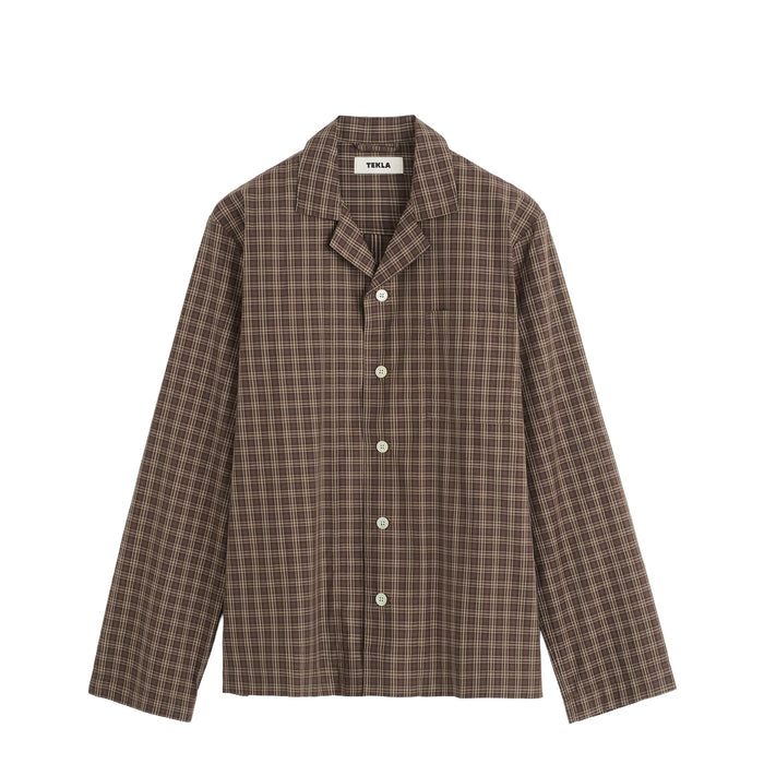 Tekla Fine Twill Long-Sleeved Sleepwear Shirts