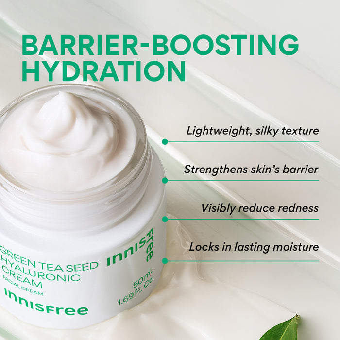 Green Tea Hyaluronic Cream benefits list