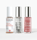 Trio ongles fragilisés Poderm sérum base coat et vernis Color Strong
