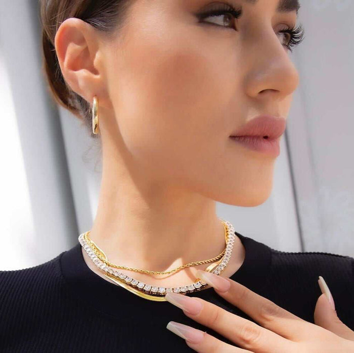 Small Tube Hoop Earrings in Yellow Gold - The GLD Shop
