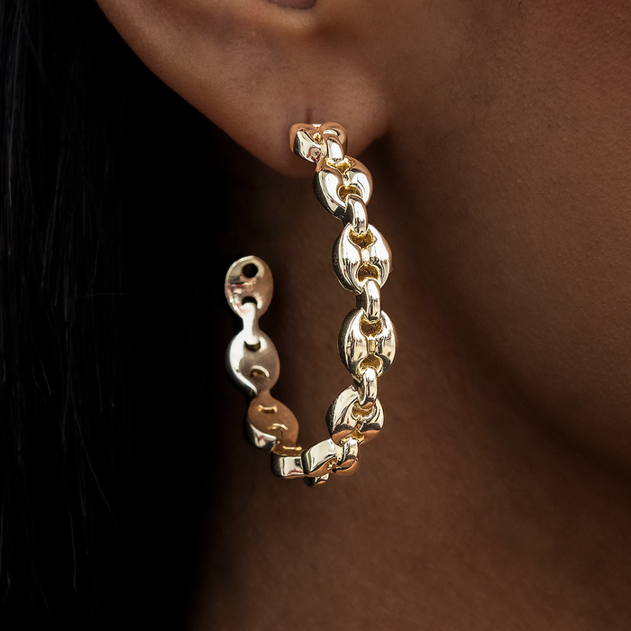Valentina Hoop Earrings - Yellow Gold