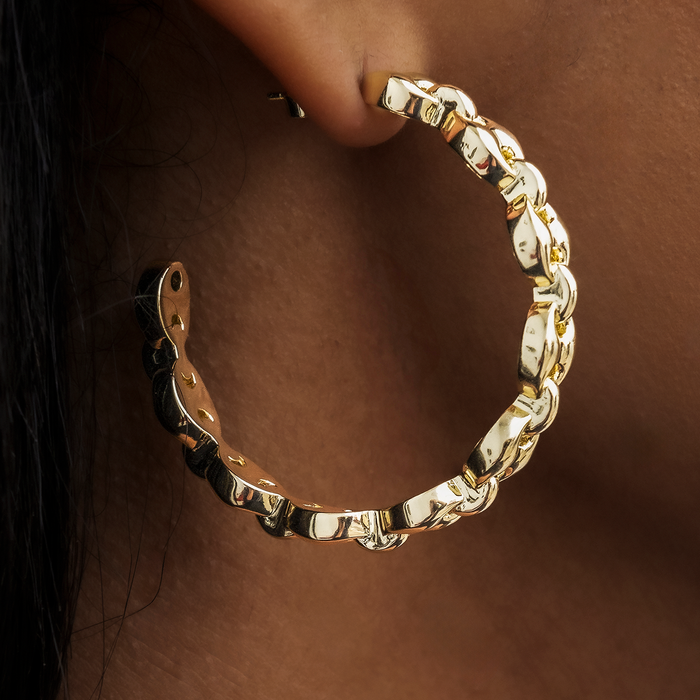 Valentina Hoop Earrings - Yellow Gold