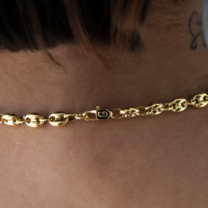Valentina Necklace in Yellow Gold- 7mm