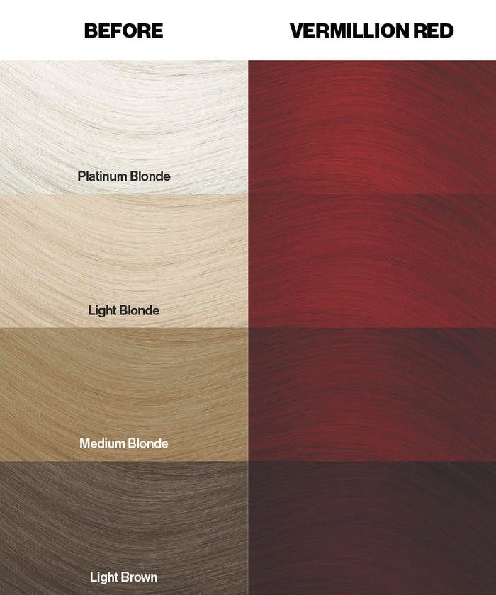Vermillion (Scarlet Red) - Semi-Permanent Hair Dye - Crazy Color