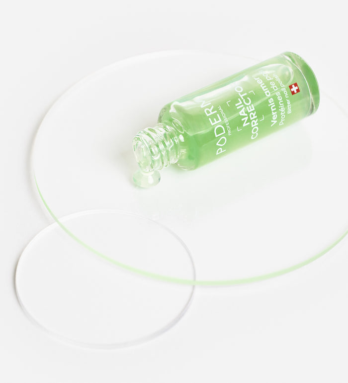 Texture du vernis Nail Corrector amer protéines de pois Poderm