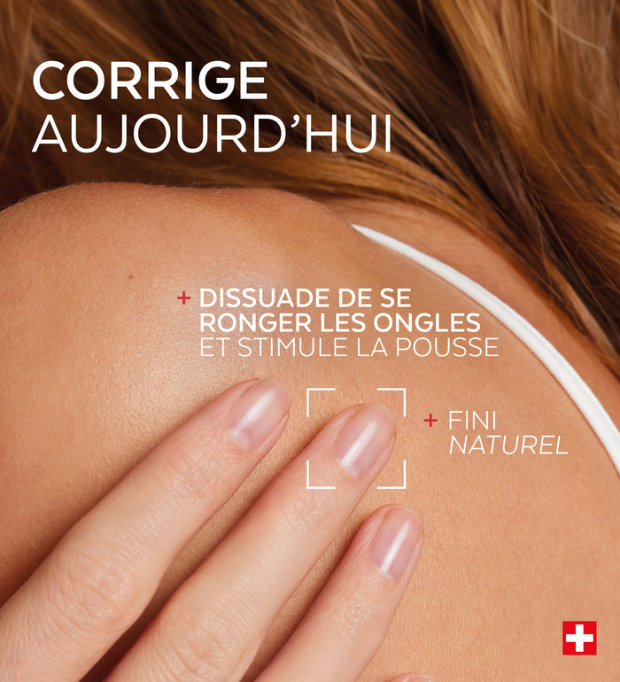 Bénéfices du vernis Nail Corrector amer protéines de pois Poderm stop ronger les ongles