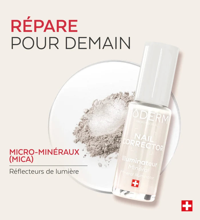 Actif micro-minéraux mica du vernis Nail Corrector illuminateur minéral Poderm