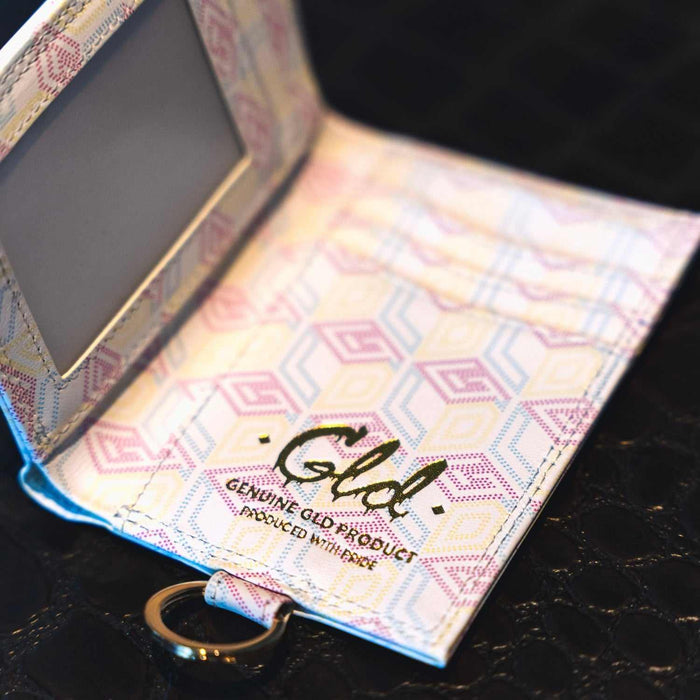Wallet Chain (White w/ Pink/Yellow Print)