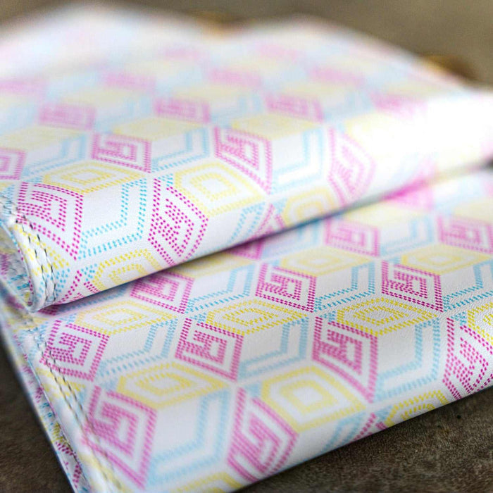 Wallet Chain (White w/ Pink/Yellow Print)
