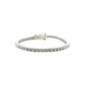 Women's Moissanite Diamond Tennis Bracelet in White Gold Vermeil- 3mm