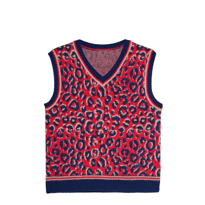 Adidas x Wales Bonner Knit Vest (Collegiate Navy / Magic Beige / Better Scarlet)