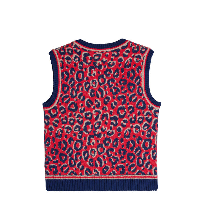 Adidas x Wales Bonner Knit Vest (Collegiate Navy / Magic Beige / Better Scarlet)