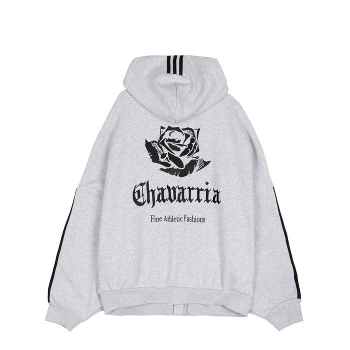 Adidas x Willy Chavarria Full-Zip Hoodie (Light Grey Heather)