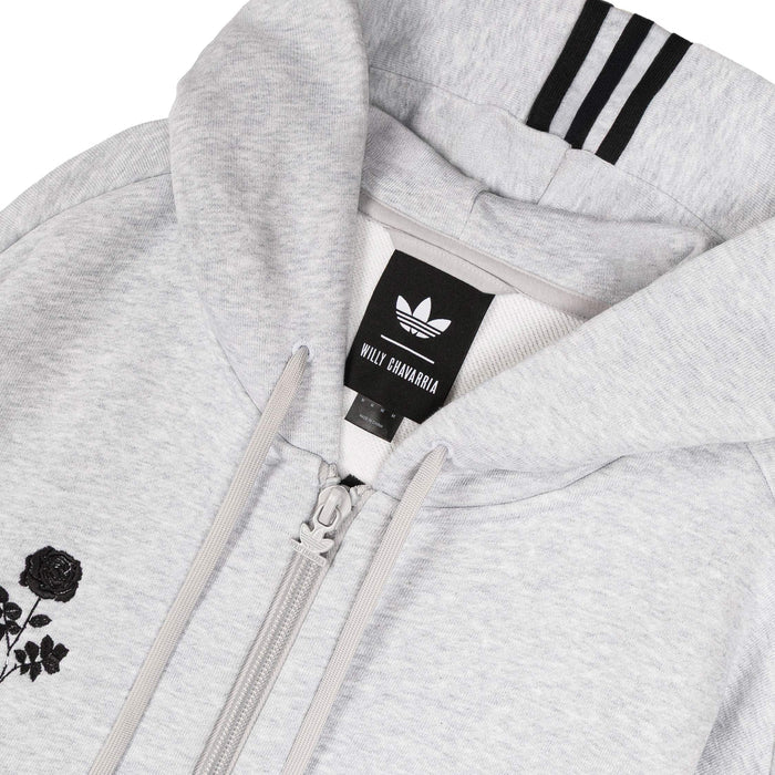 Adidas x Willy Chavarria Full-Zip Hoodie (Light Grey Heather)