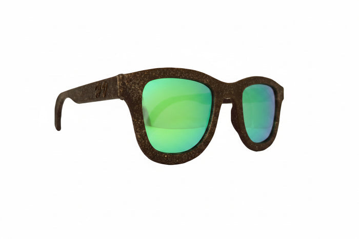 Hemp3D Zeus hemp sunglasses, three-quarter view